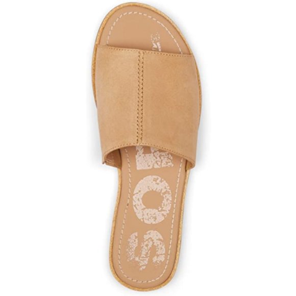 NEW Sorel Ella Block Slide Sandals Honest Beige - Picture 2 of 7